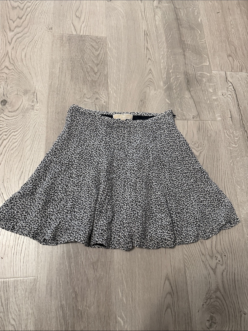 MICHAEL Michael Kors Navy and White Floral Circle Skirt